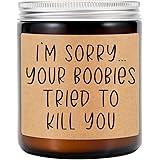 GSPY Scented Candles - Breast Cancer Gifts, Breast Cancer Survivor Gifts for Women, Her - Breast Cancer Fighter Gifts, Breast