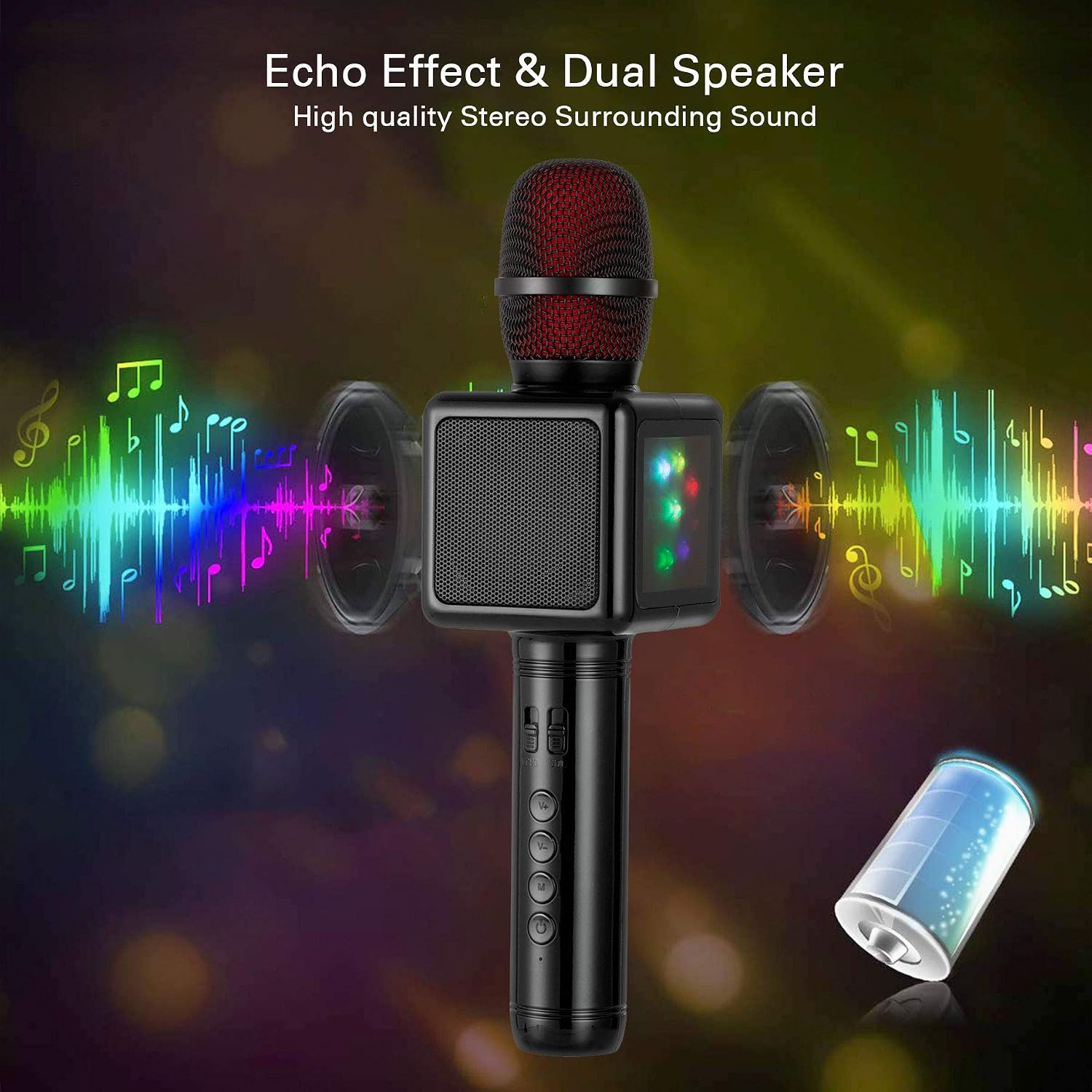 MICROFONO WIRELESS KARAOKE Con Altoparlante Cassa Integrata Bluetooth  Portatile EUR 11,50 - PicClick IT