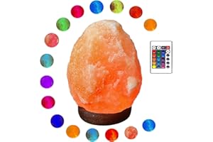 MINGRI Himalayan Salt Lamp Night Light Rock 16 Colors Changing Updated,USB Remote Control Natural Rock Lamp Dimmable Crystal Pink Salt Table Lamps for Office,Home Deco,Yoga,Holiday Gift