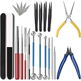 23 Pieces Metal Puzzle Tool Kit, 3D Metal Model Building Earth Tools Kit | Metal Model Tool Kit Including Plier Bending Assist Tools File Flat Tweezers Wire Wrapping Rod