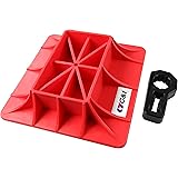 C&T Jack Base and Handle Keeper Compatible with Hi Lift Jack Accessories Handle Bar Protector,2 Piece,Off Road Base,Red & Bla