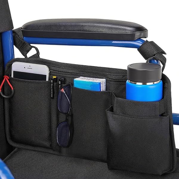 Amazon.com: ZHCHG Wheelchair Side Bag with Cup Holder, Wheelchair