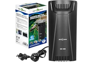 REPTIZOO Turtle Tank Filter Aquarium Corner Internal Filter, 92GPH Low Water Level Aquarium Filter with 3-Stage Bio-Filtration, Flow Adjustable Quiet Internal Filter for Turtle/Fish Tank