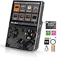 RG35XX Plus Retro Handheld Game Console 3.5 Inch IPS Screen Linux System 3300mAh Battery Built-in 64G TF Card 5515 Games Support HD-M-I TV Output 5G WiFi Bluetooth 4.2(Transparent Black)