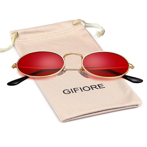 GIFIORE Oval Sunglasses for Women Men,Vintage Retro 90s  display picture 3