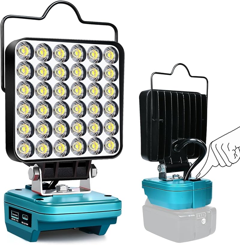 FYJUL Cordless LED Work Light for Makita 18V LXT Battery 48W 5400LM