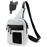 WCALULEG Concealed Carry Crossbody Gun Bag for Men, Ccw Sling Bag Tactical Shoulder Chest Pack Range Bags for Handguns