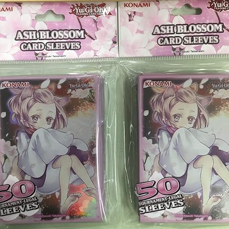 Amazon 遊戯王灰流うらら英語版スリーブ2個セット未開封100枚入り50枚 2p北米版カードプロテクターイラスト違いash Blossom トレカ 通販