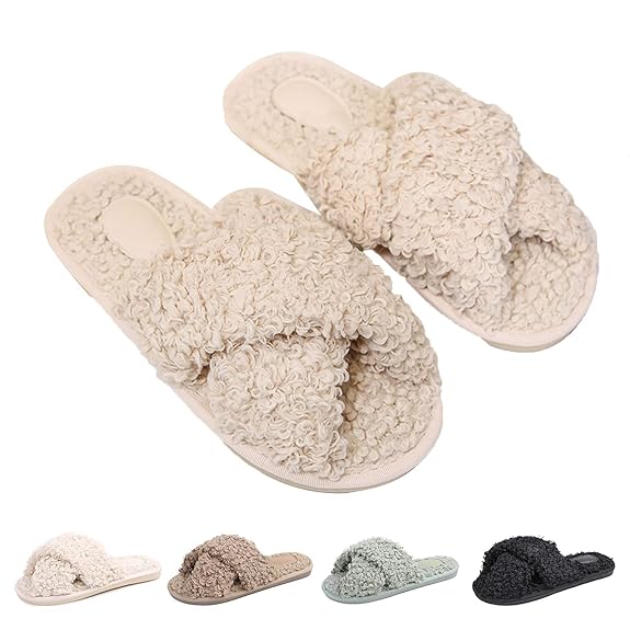 Buy Cross Band House Slippers for Women Fuzzy Slippers Women Sandals