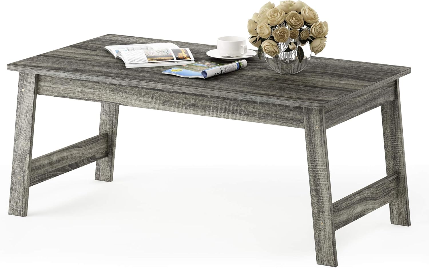 Furinno Beginning Coffee Table, French Oak Grey: Furniture & Decor