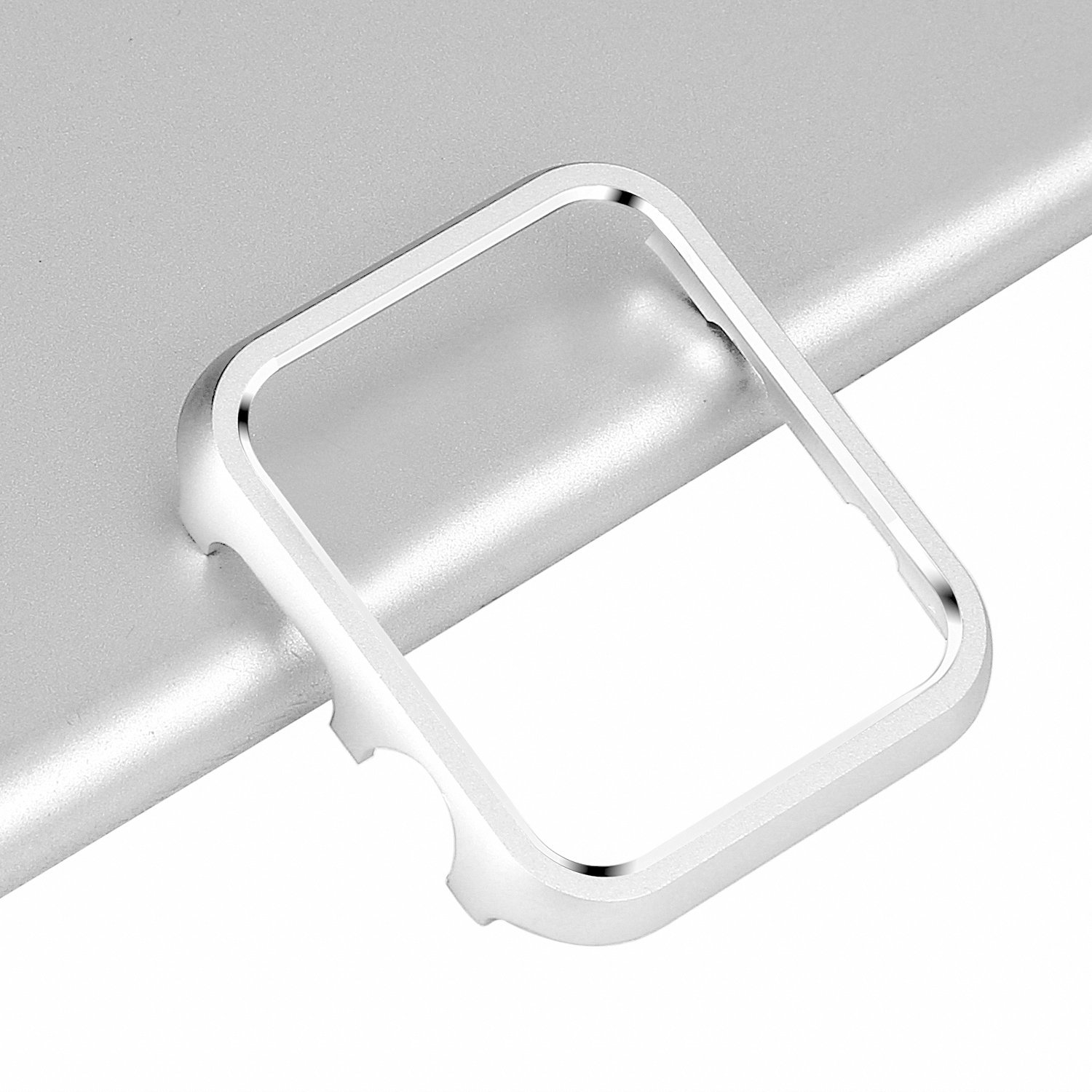 MOTALER Case Silver Compatible with Apple Watch SE 40mm, Women Men Aluminum Alloy Metal Smartwatch Bumper Shell Shockproof Protective Frame Cover Compatible with Apple iWatch 40mm Series 6/5/4/SE