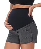 HOFISH Cotton Maternity Shorts Over Belly, Casual