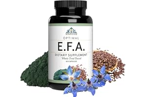 Optimal Health Systems EFA | 1,000 mg from Borage, Flaxseed, and Algae Oil | Safer, Plant-Based Blend | Essential Fatty Acid Supplement | 60 Capsules