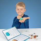 Science Kidz Mega Gemstone Dig Kit - 20 Real Gems & Crystals - Excavation Set view 6