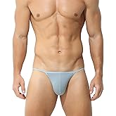 RunHero Mens Thongs Brief, Soft and Breathable Ice Silk Comfort G-String Underwear for Daily and Sports Wear