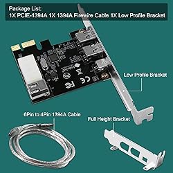 LinksTek 4-Ports 1394A PCIE FireWire 400 Expansion