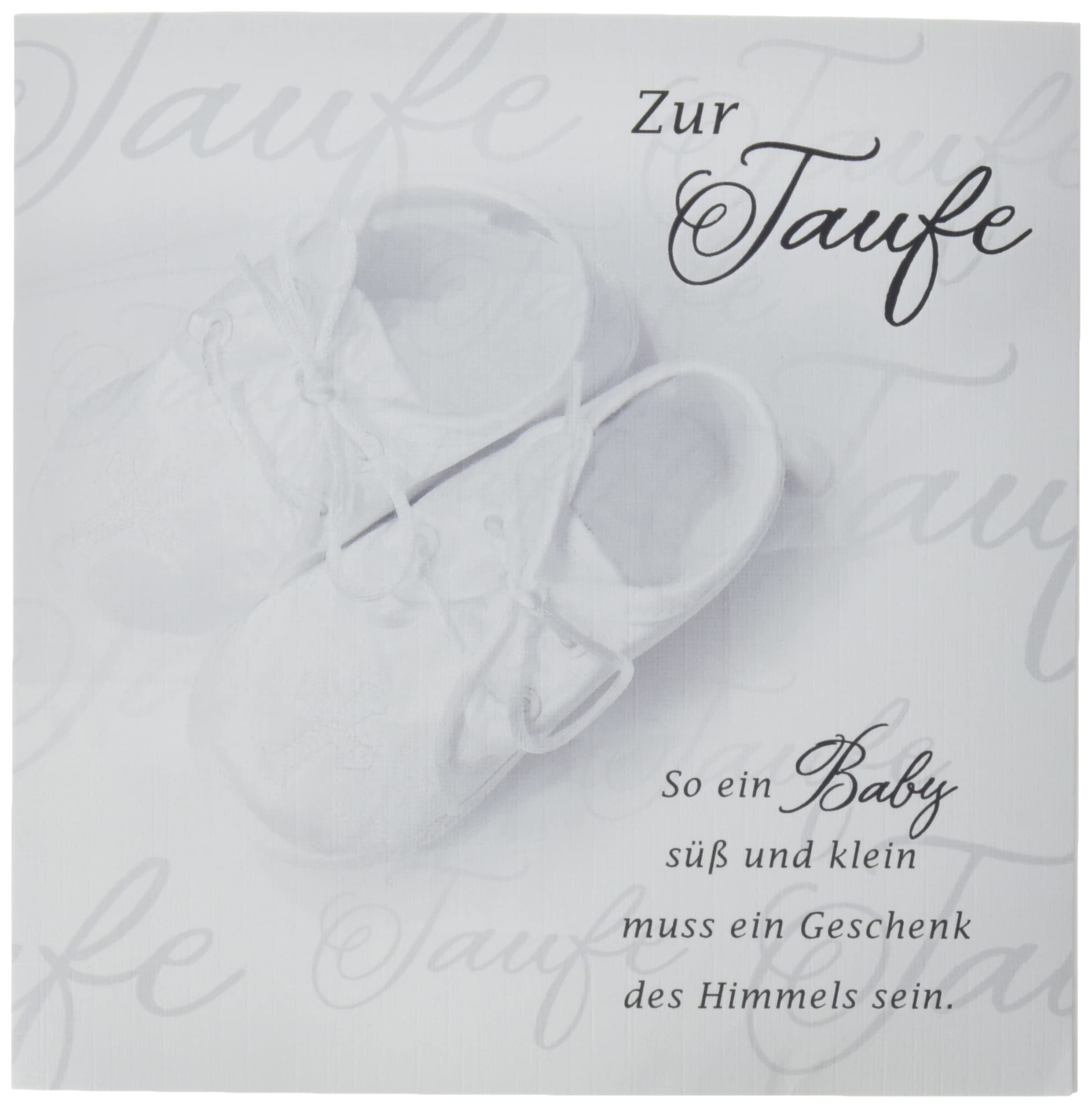 Romantica Christening Card - Birth Card - Baby Card - Shoes - 15 x 15 cm