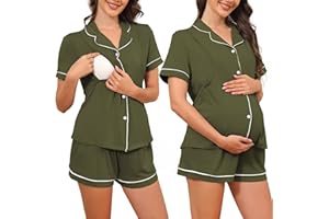 American Trends Maternity Nursing Pajamas Button Down Postpartum Lounge Sets for Women Pregnancy Breastfeeding Pjs