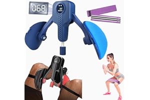 ARJEOU Thigh Master Inner Thigh Exerciser 0-110 lbs Adjustable Resistance, Thigh Trainer Pro Kegel Trainer with Leg Straps, Women Men Pelvic Floor Exerciser Hip Trainer Thigh Toner