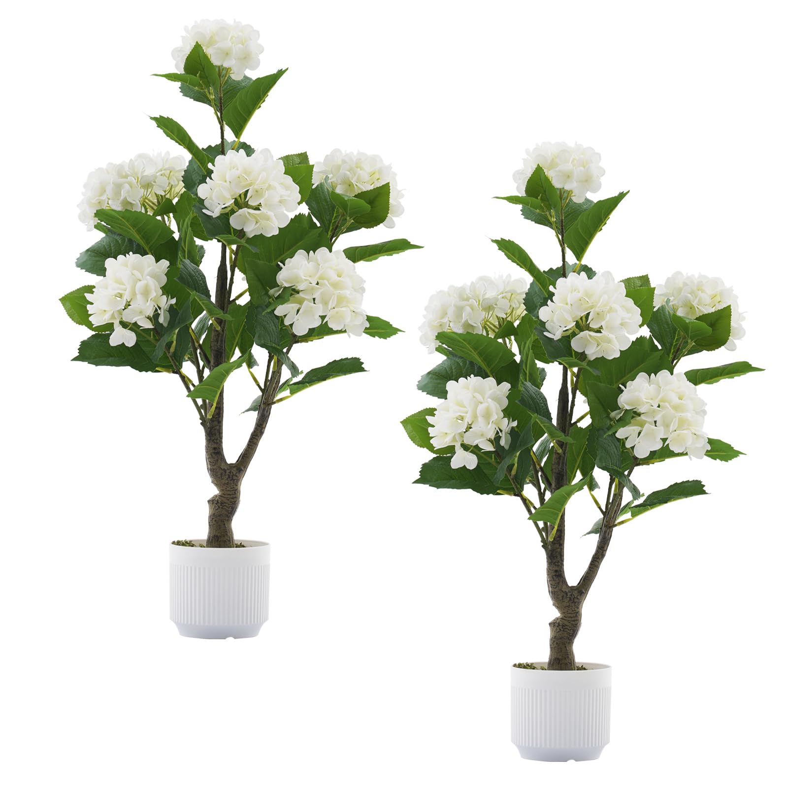 Photo 1 of *USED*
ICEYBLOOMS 2-Pack Artificial Hydrangea Trees, 3FT Fake Hydrangea Plants in Pots with White Blooms – Indoor/Outdoor Decor for Home, Office, Porch (White)