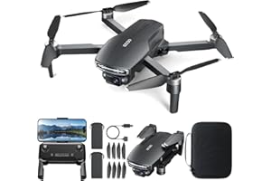 LANSAND Brushless Motor Drone with 4K Camera for Adults Long Range FPV Video RC Drone with Optical Positioning,5G Transmission,120°FOV 90°Adjustable Lens,2Batteries,Carrying Case,Easy for Beginners,Under 249G