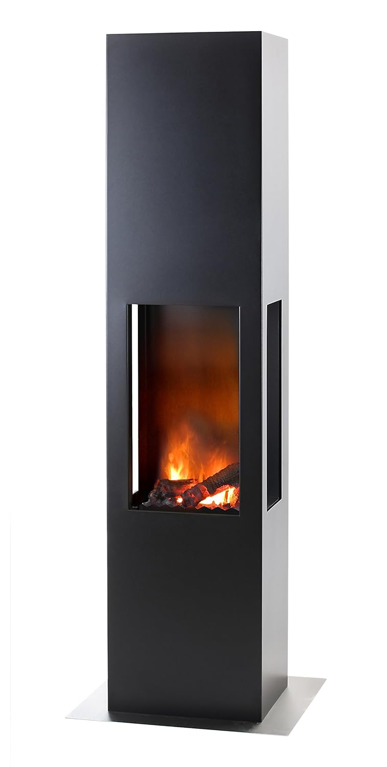 muenkel design Prism fire L Elektrokamin Optimyst Heat Schwarz Mit