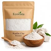 EcoVista Kaolin Clay Powder | 100% Pure &amp; Natural | Food Grade &amp; Edible | Skin Detox &amp; Rejuvenation | DIY Face Mask, Soap, Bath Bombs, &amp; More | 4 oz (113g)
