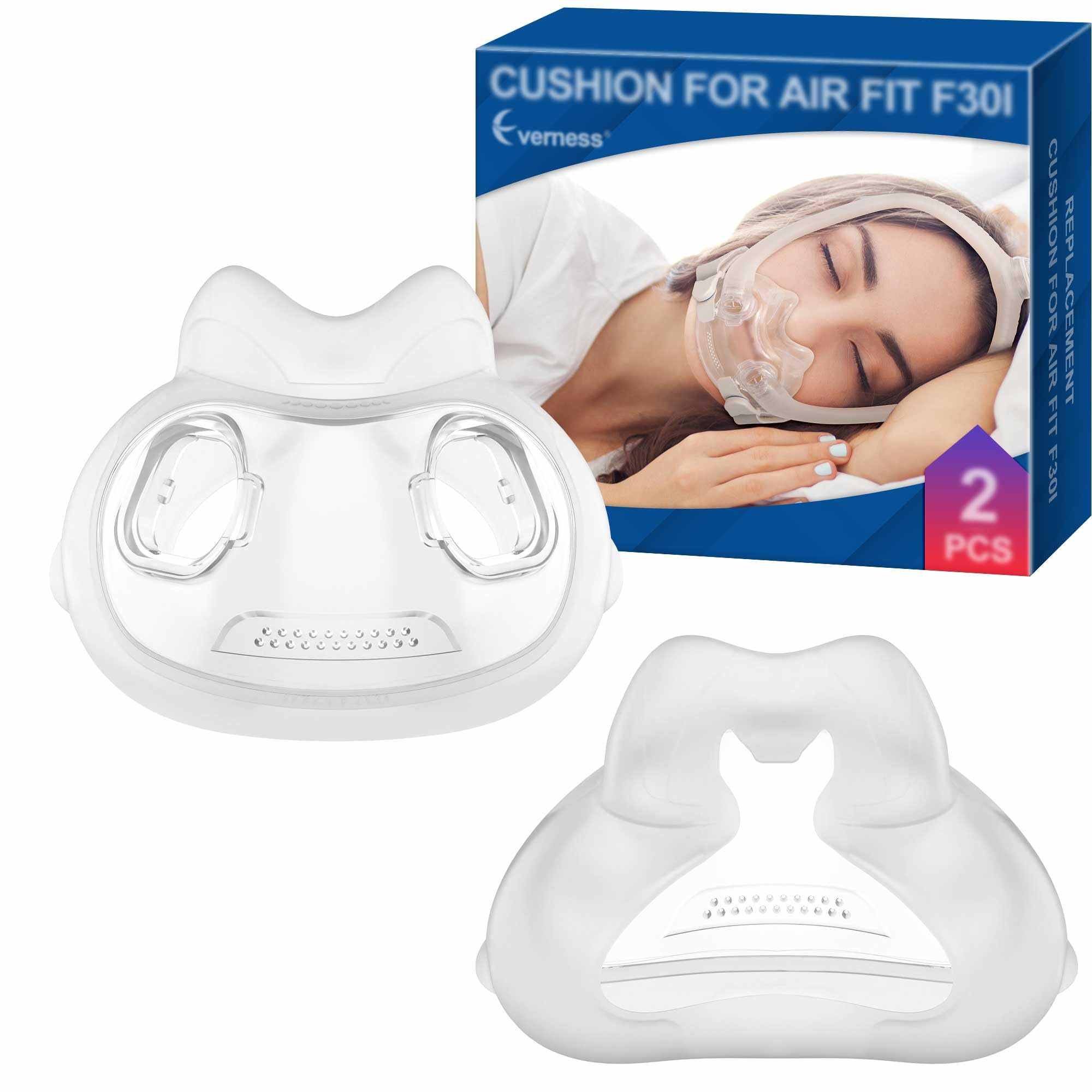 Photo 1 of 2 Packs Replacement Cushion for Airfit F30i Medium, Full Face Replacement Cushion, Snugly Fit & Secure Seal Replacement Supplies by Everness (M)