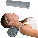 YEEKORO Inflatable Neck Pillow, Round Neck Pillows Support, Travel Pillow for Sleeping, Bolster Pillow for Bed, Legs and Back- Travel Essentials(3.9 x 18.9 inch