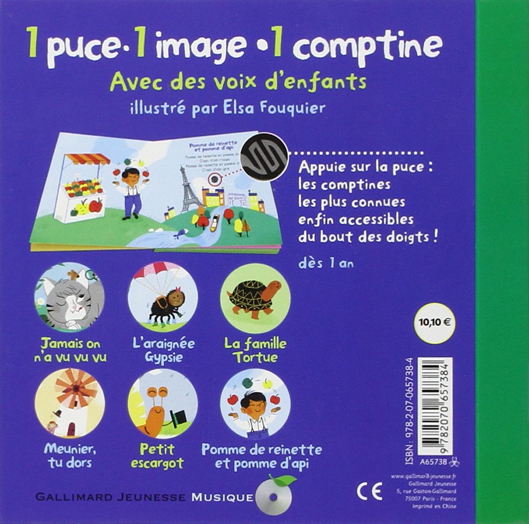 Amazon Fr Mes Comptines Vol 1 6 Images A Regarder 6 Comptines A Ecouter Livre Sonore Des 1 An Fouquier Elsa Livres