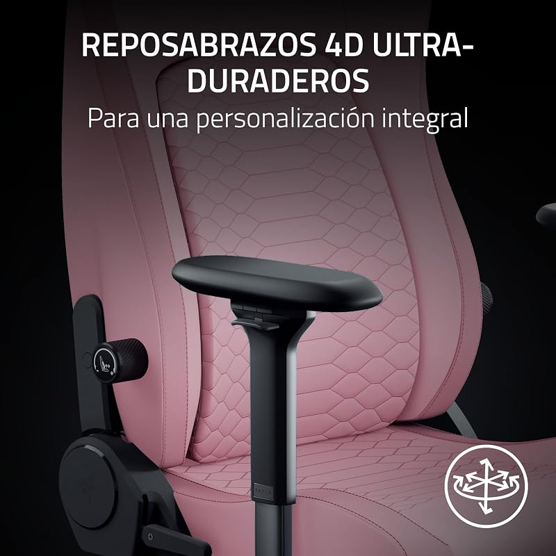 Iskur V2 NewGen - Cadeira Ergonómica para Jogos com Conforto Respirável Pele EPU 2.ª geração com tecnologia Cooltouch - Sistema de Suporte Lombar Hyperflex | Quartz