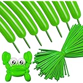 260 long balloons for balloon animals 100 Pack Thickening Latex Modeling Long Magic Balloons Twisting DIY Animal Balloon for Beginners Children's Party Carnivals Party Decorations (green balloon)