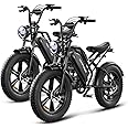 HAPPYRUN 1500W Moped Style Electric Bike | Adult eBikes - 48V 18Ah Removable Battery | 60+ Mile | 32MPH Top Speed - All Terrain Fat Tire Electric Bike for Mountains, Snow, Sand, Road