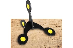 Ground Tumble Reset Shooting Target for BB Gun & Airgun, Auto-Flip 360° Heavy Duty Target with 4 Spinning Feet, Steel Outdoor