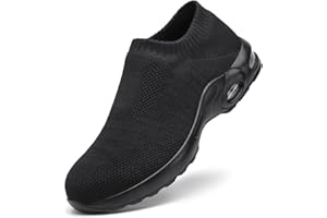 LUPWEE Steel Toe Shoes for Women with Arch Support, Lightweight Comfortable Work Safety Shoes Slip Resistant Indestructible Sneakers