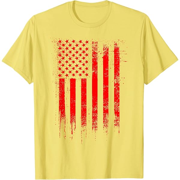 Calhoun Men's USA American Flag T-Shirt (Distressed, Small