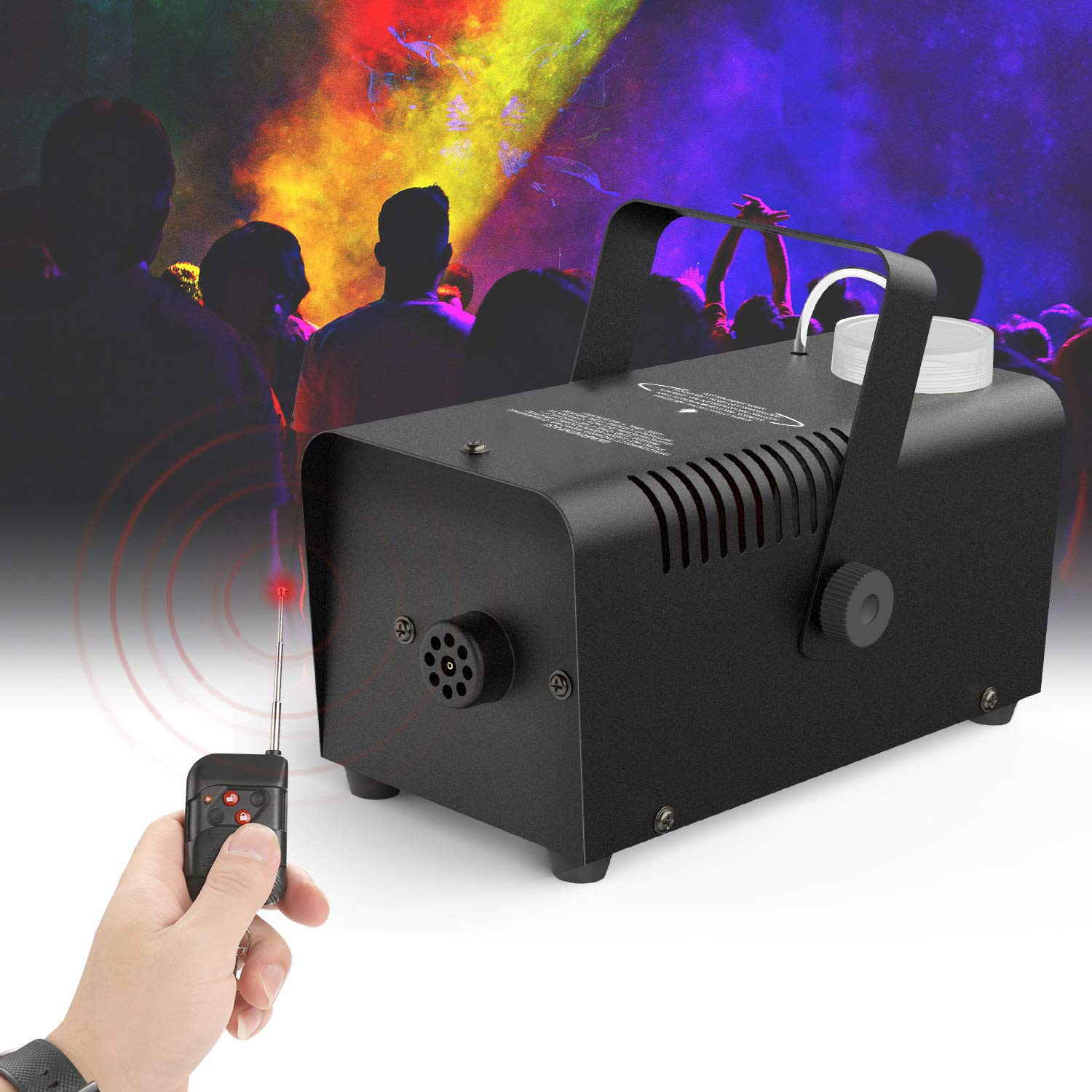 Halloween Fog Machine Wireless Control- Fansteck Professional Wireless Remote Smoke Machine for Christmas Parties Weddings - Quick Generation of Huge Fog 2000 CFM, with Fuse Protection