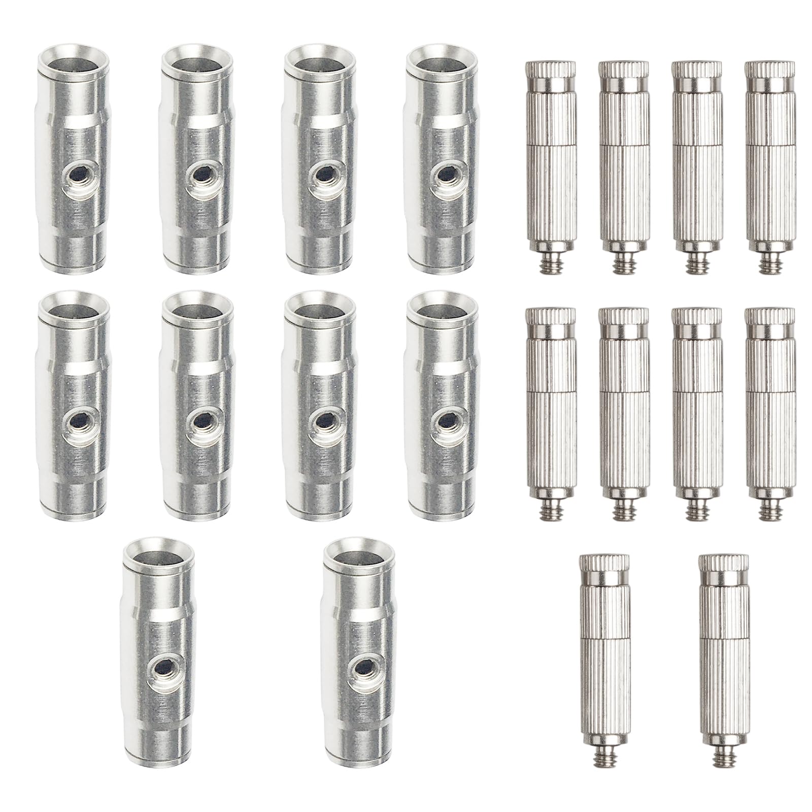 Photo 1 of High-Performance Brass Patio Misting Kit – 10 Brass Anti-Drip Micro-Nozzles & 10 3/8? Slip Connectors for High-Pressure Outdoor Cooling Misting (UNC 10/24, 0.012? Precision Orifice, 280-1500 psi)