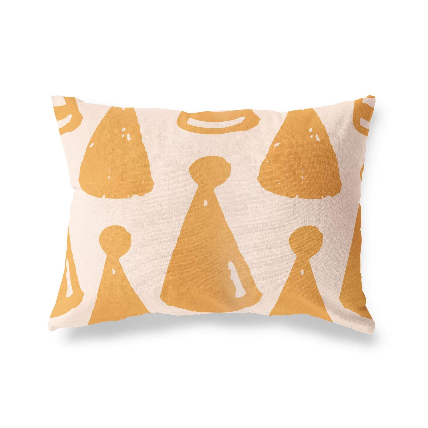 BonaMaison Decorative Cushion Cover, Orange-Off White Throw Pillow Covers, Home Decorative Pillowcases for Livingroom, Sofa, Bedroom, Size: 45X60 Cm - Designed and Manufactured in Turkey