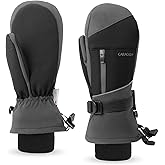 Caracaleap Winter Ski Mittens for Men Women Cold Weather- Warm Snow Mitts Gloves Waterproof & Windproof for Snowboard Snow Sports