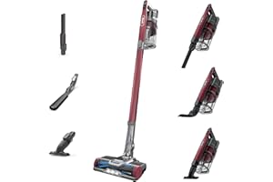 Shark Cordless Vacuum Cleaner, HEPA Filter, Lightweight, Portable, Rechargeable, Pet Hair Pickup, Removable Handheld, Crevice, Upholstery & Dusting Brush Included, 40-min runtime, Red, IZ362H