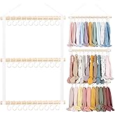 thumbnail image 2 of POVETIRE Baby Headband Holder - Wall Mount Hair Accessories Organizer Beige Nursery Decor 2 of 10