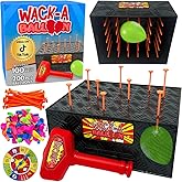 Wack A Balloon Pop Game for Kids &amp; Families, Interactive Tabletop Game | 200 balloons, 100 nails, balloon popping gameplay, family game night, tabletop activity, birthday gift, ages 4+
