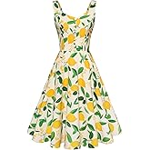 Belle Poque 1950s Vintage Dress for Women Sleeveless Homecoming Dresses Cocktail Party A-Line Summer Dress