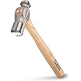 ESTWING Sure Strike Ball Peen Hammer - 24 oz Metalworking Tool with Forged Steel Head & Hickory Wood Handle - MRW24BP