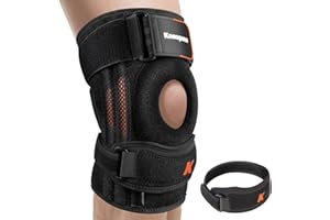 KNEOPMS 2-in-1 Professional Knee Brace for Pain Relief,Adjustable Knee Support with Patella Pad & Side Stabilizers, Compression Knee Sleeve for Meniscus Tear, ACL, Joint Pain, Runner, Workout-Men & Women