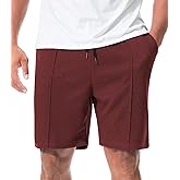 Suvifuly Mens Casual Shorts Elastic Waist Drawstring Lightweight Shorts Stretch Summer Beach Shorts for Men with Pockets