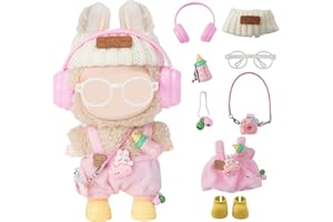 YRLISFON 8-Piece Set Dolls Clothes(NO Doll), 17cm Dolls Cute Outfit Accessories, Small Clothes Set for Doll, Gift for Women(Pink)