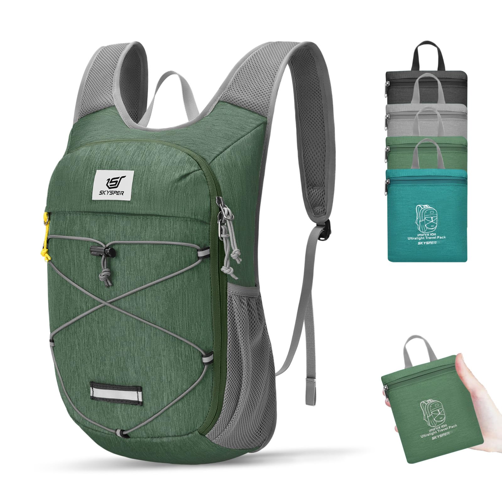 Photo 1 of SKYSPER Foldable Hiking Backpack - 10L Small Lightweight Daypack Breathable Travel Backpacks for Men Women