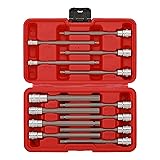 EMENTOL 13PCS 1/4", 3/8" and 1/2" Drive Long Hex